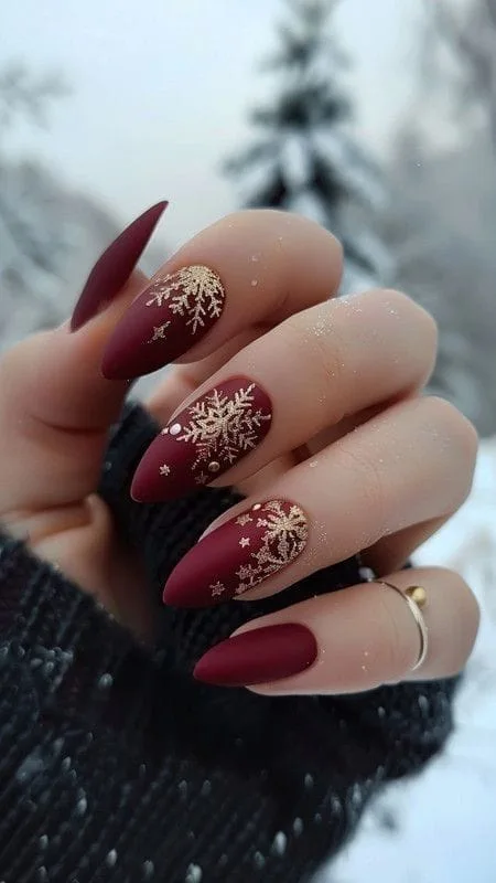 burgundy winter nails 043 c9bd237515
