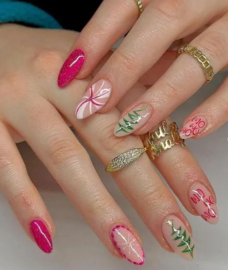 christmas almond nails 023 2785470468