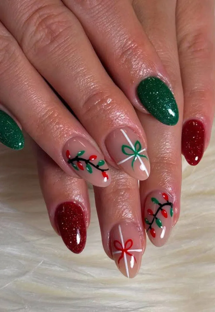 christmas bow nails 003 193955a7b4