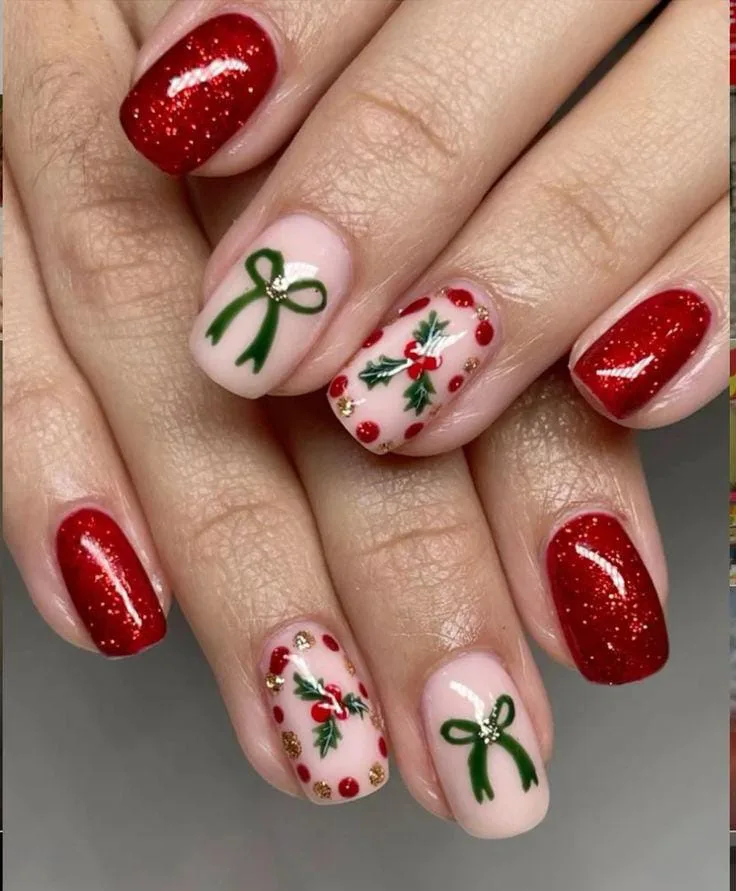 christmas bow nails 005 e700dfd3ce