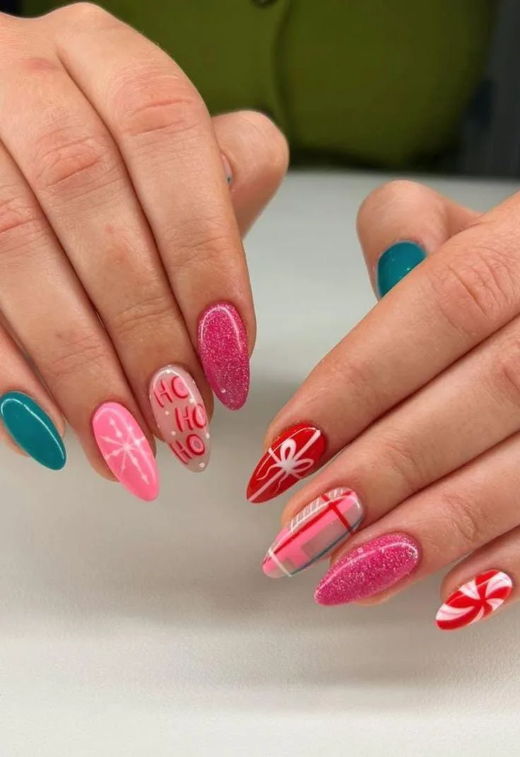 christmas bow nails 024 99062439d8