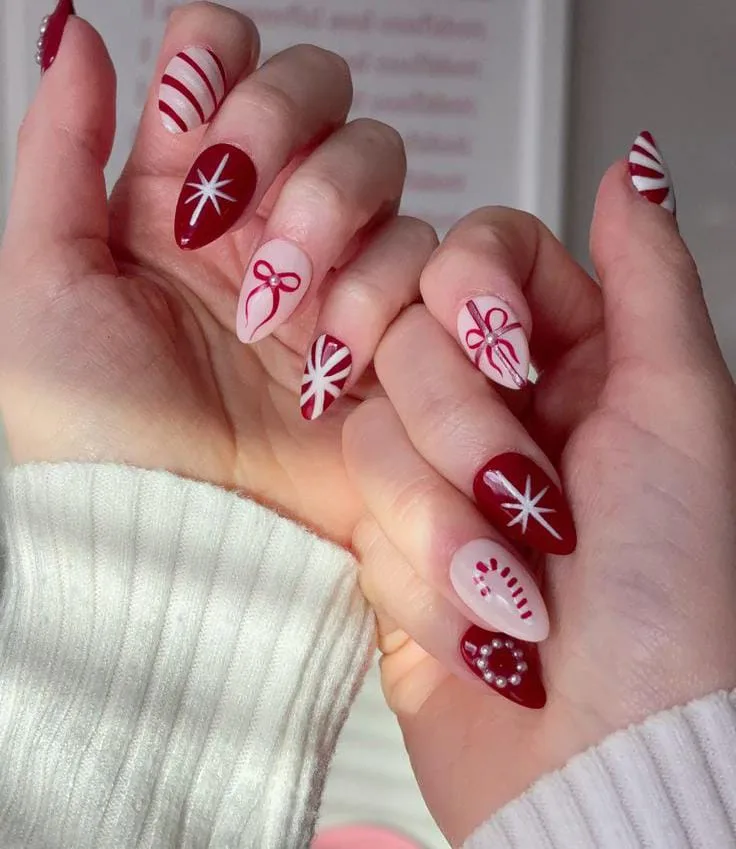 christmas bow nails 025 edfb1db54b