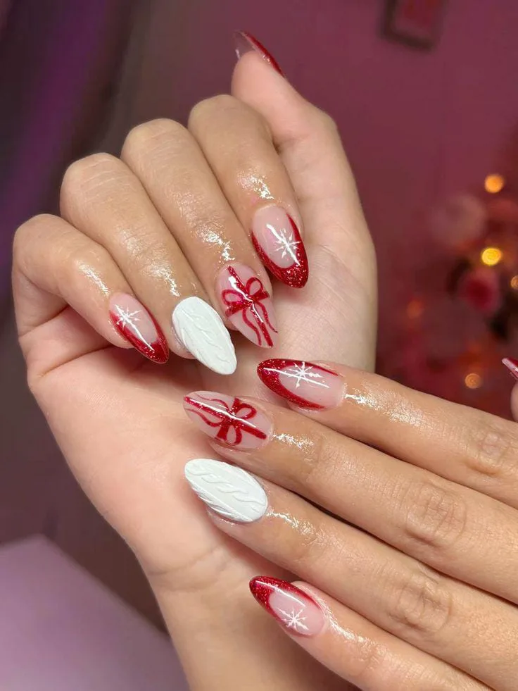 christmas bow nails 027 cf1ac6b83f