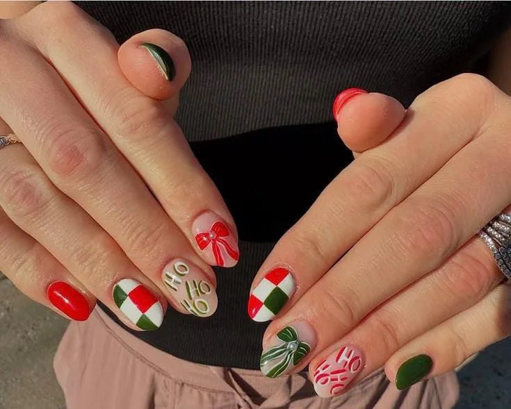 christmas bow nails 037 582ce969c7