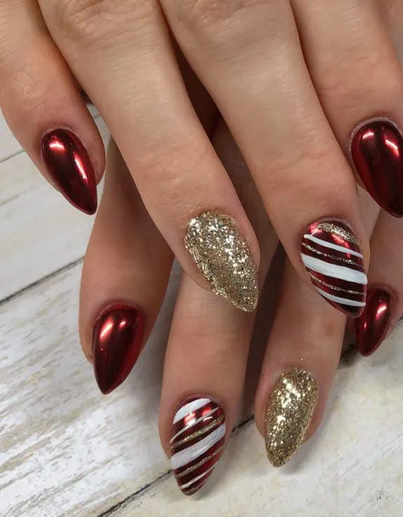 christmas chrome nails 007 b963bbcafe