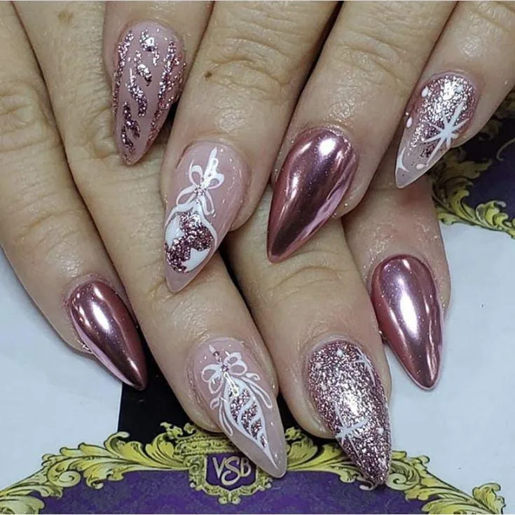 christmas chrome nails 009 43f98de160