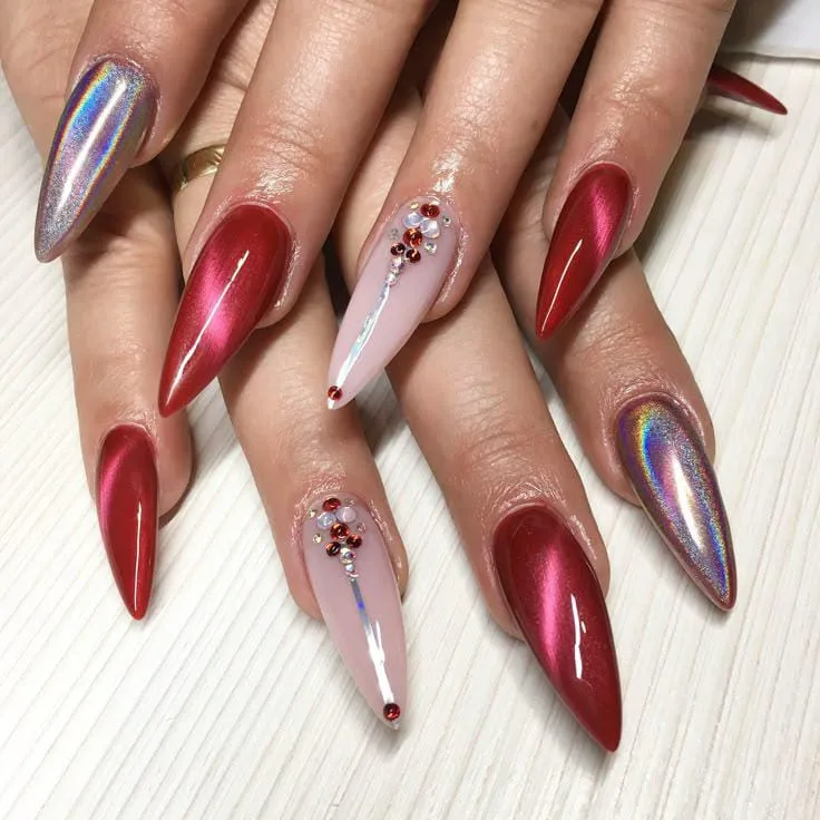 christmas chrome nails 044 b28045500d