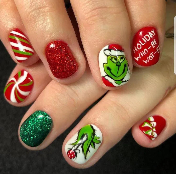 christmas grinch nails 020 89f68ec617
