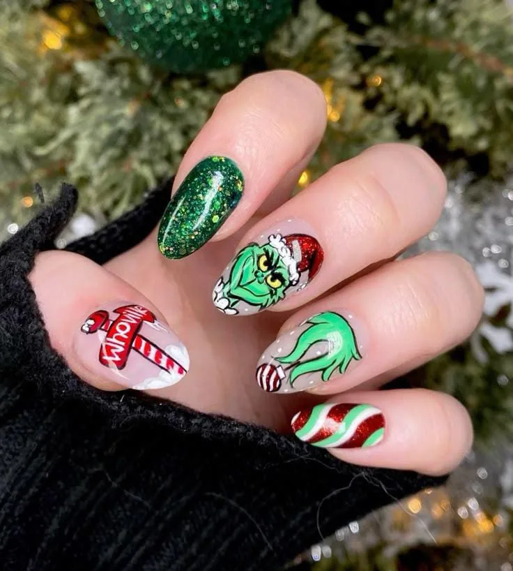 christmas grinch nails 022 875fde0156