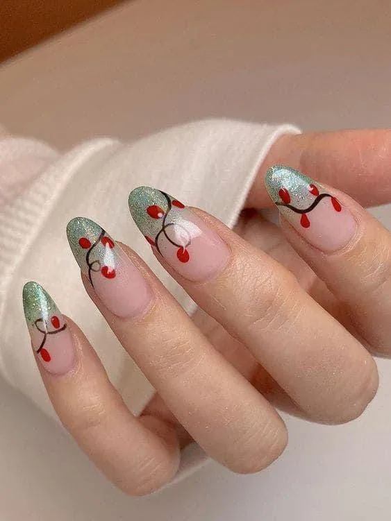 christmas lights nail designs 005 90779c1ce4