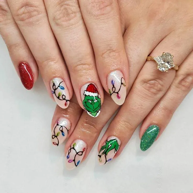 christmas lights nail designs 006 f998f8d0c6