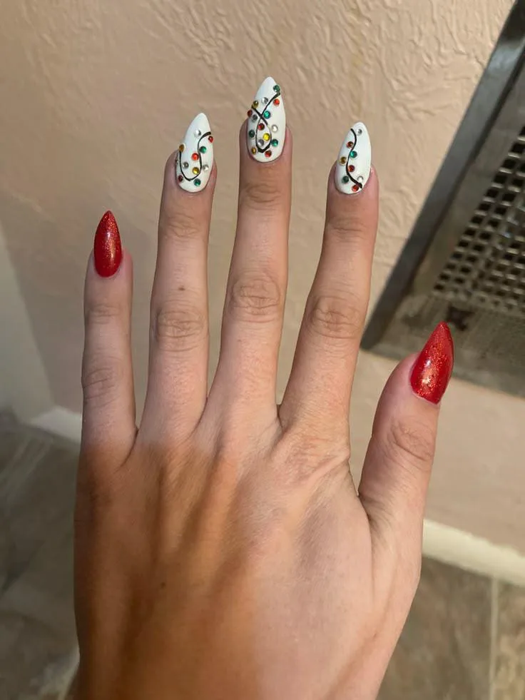 christmas lights nail designs 008 882ef7b614