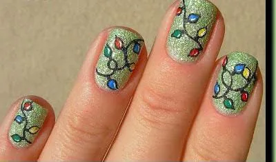 christmas lights nail designs 010 ce3298e858