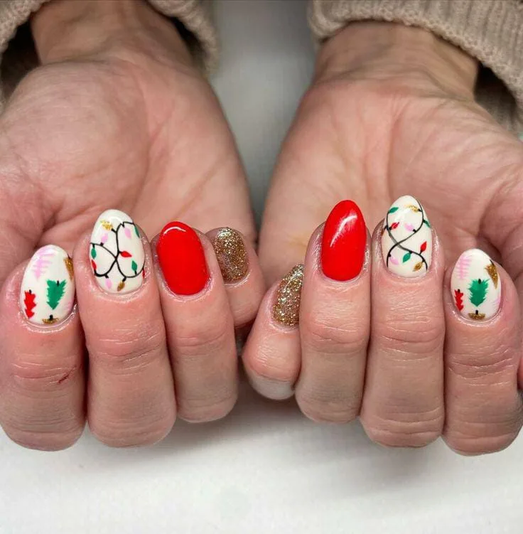 christmas lights nail designs 011 60dbe391da