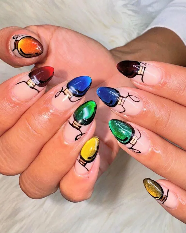 christmas lights nail designs 012 88dfc31f03