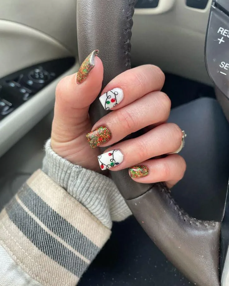 christmas lights nail designs 018 2708e1f856