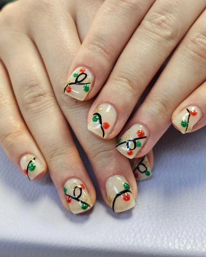 christmas lights nail designs 020 a53baf8127