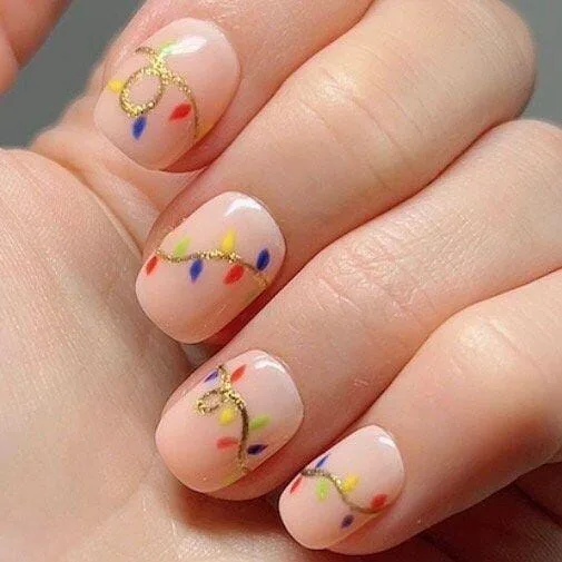 christmas lights nail designs 023 578549f912