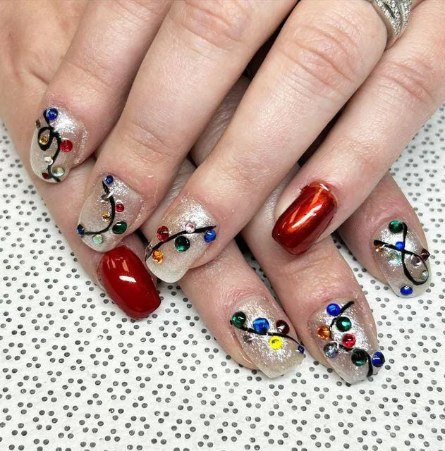christmas lights nail designs 027 8f2f133ad2