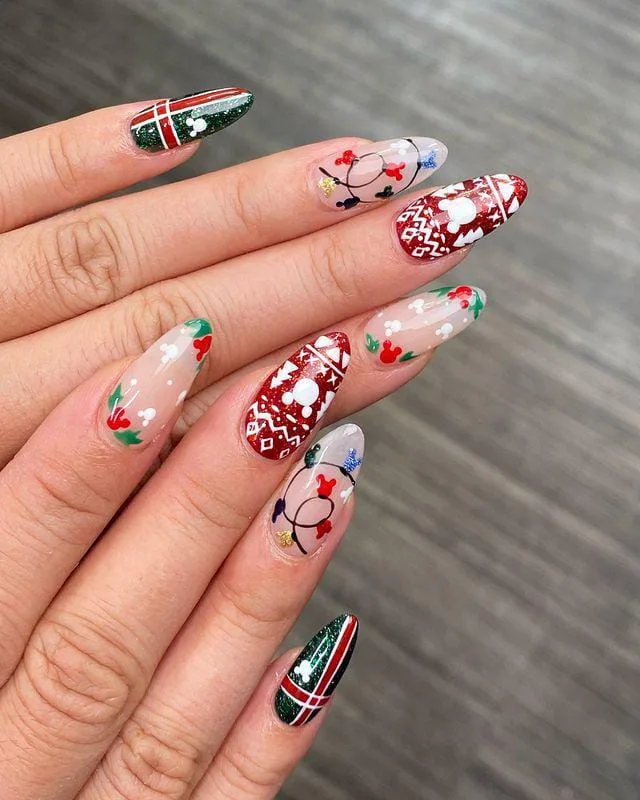 christmas lights nail designs 028 303df33b48