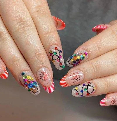 christmas lights nail designs 029 e498d053f1