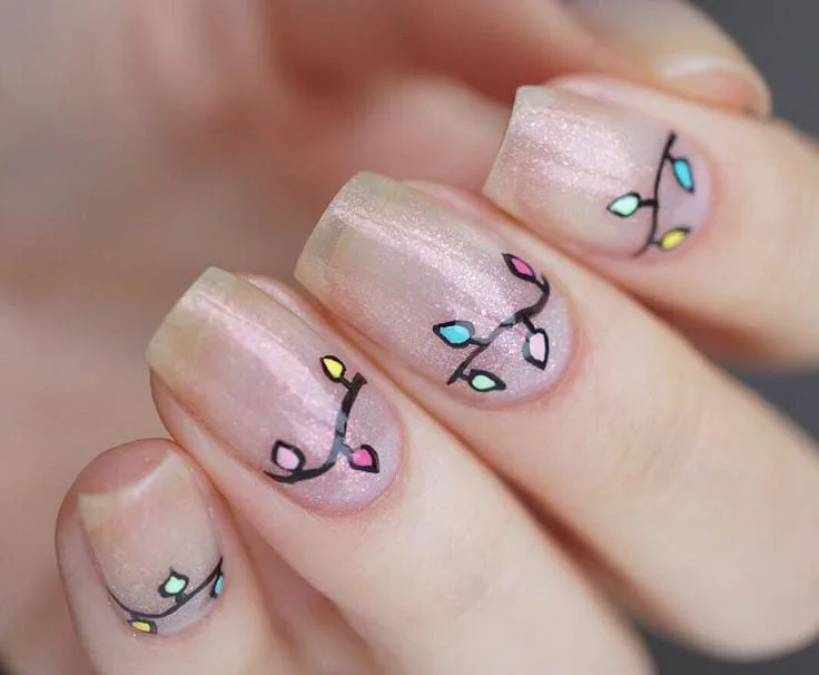 christmas lights nail designs 036 7313bc2d70