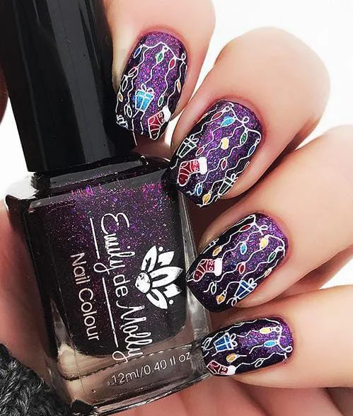 christmas lights nail designs 038 b66face5ec