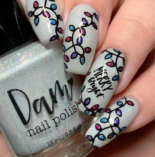 christmas lights nail designs 040 1c69c1f6f1