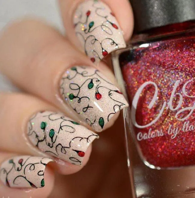 christmas lights nail designs 041 43b6016bf3