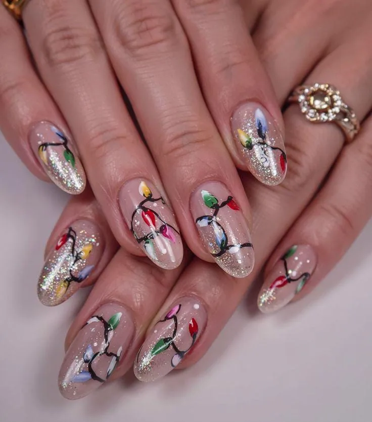 christmas lights nail designs 043 77fc91ad22