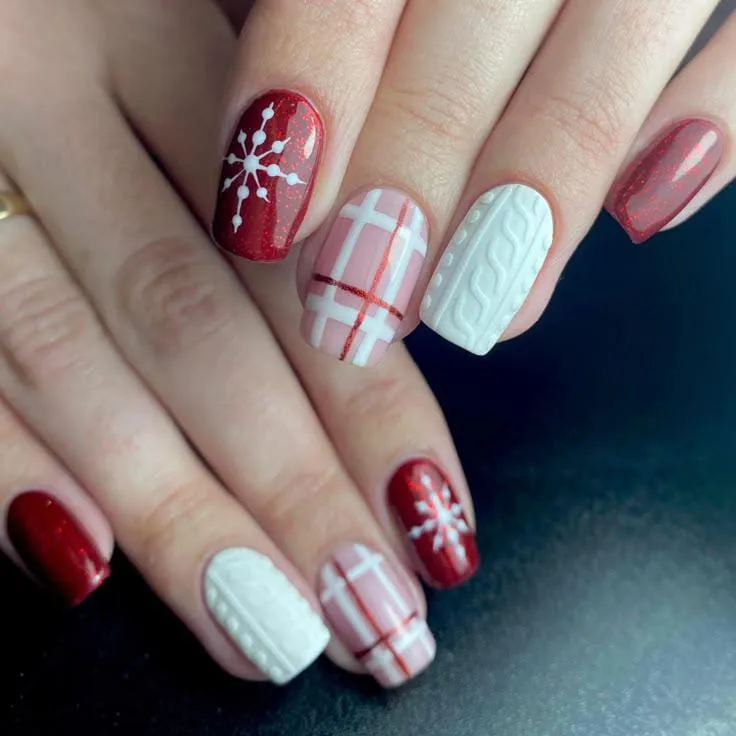 christmas plaid nails 002 75b09a7049