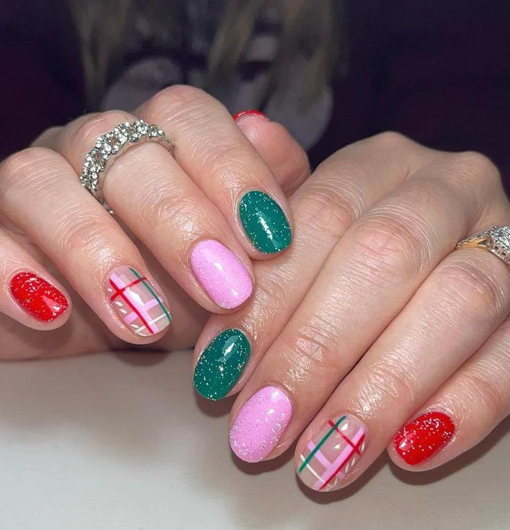 christmas plaid nails 009 8499aee5f7