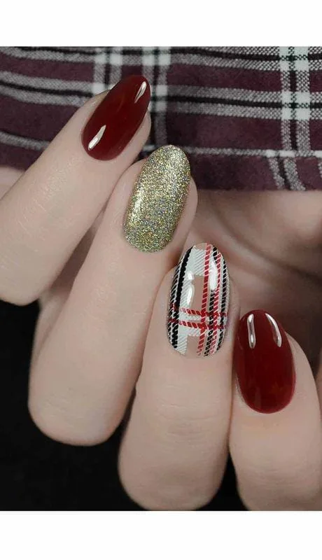 christmas plaid nails 011 47468fc7aa