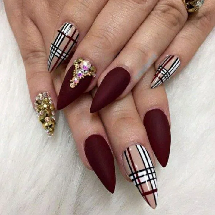 christmas plaid nails 013 03c202b677