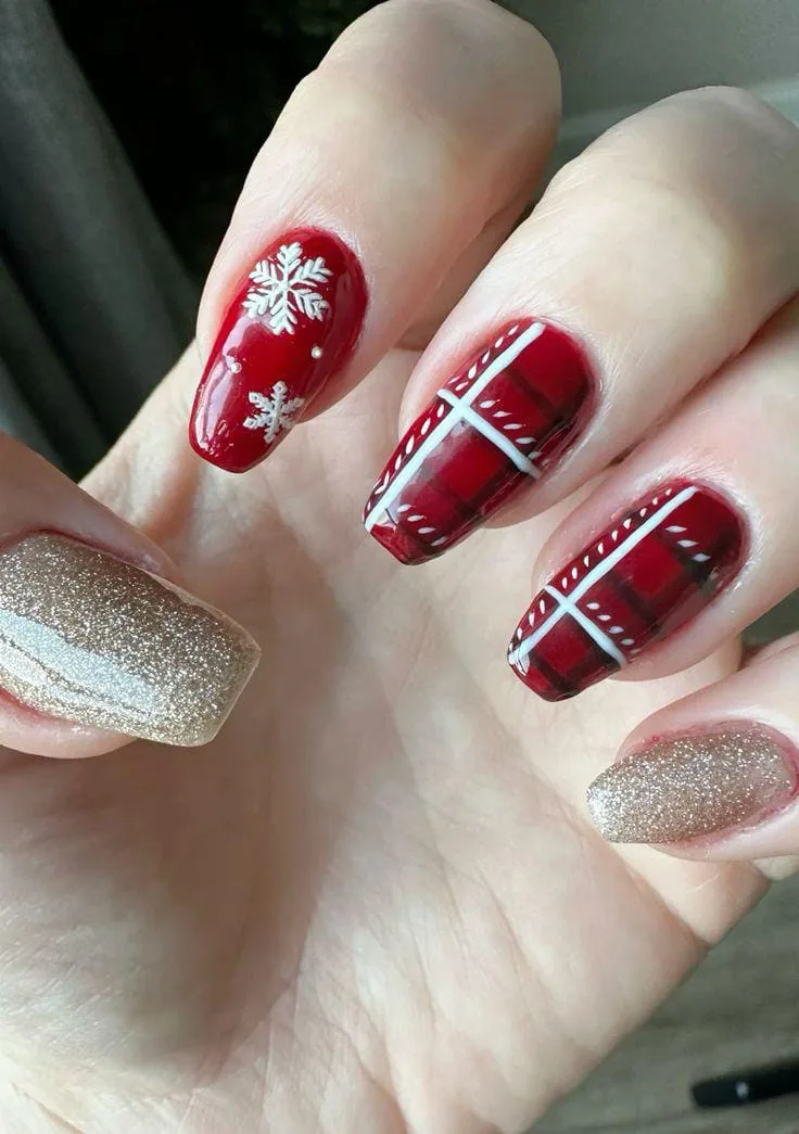 christmas plaid nails 014 bee4d4ee27