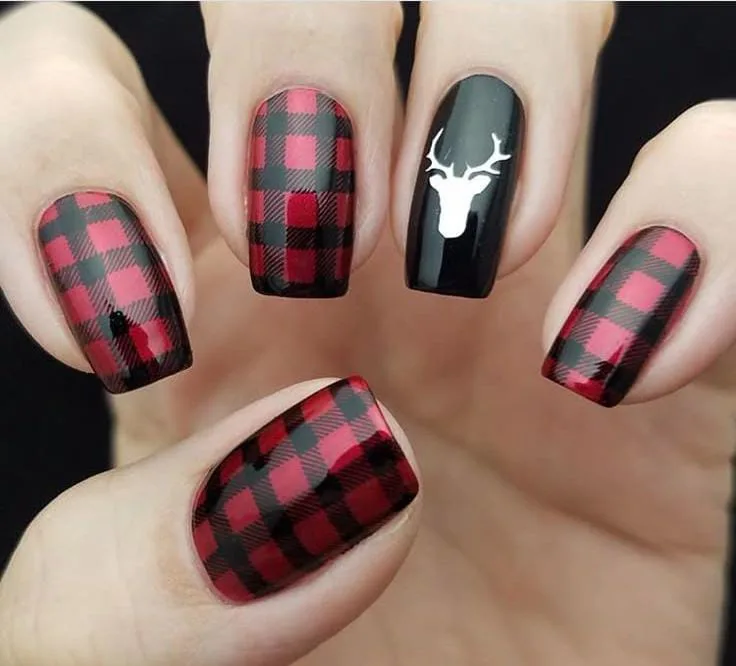 christmas plaid nails 018 ba6c7db05c