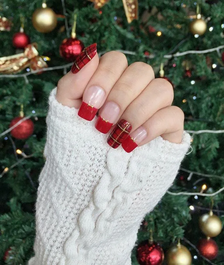 christmas plaid nails 019 029111cf71