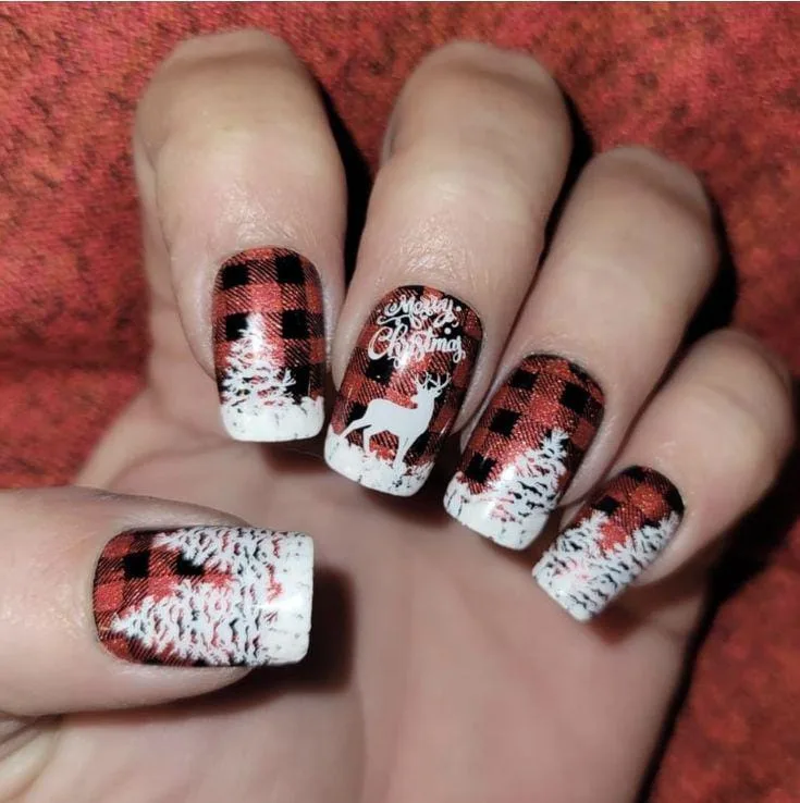 christmas plaid nails 020 f721567b6d