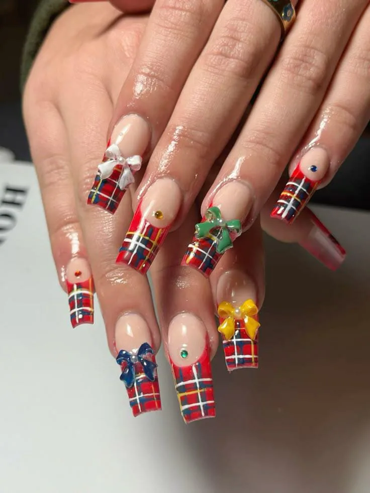 christmas plaid nails 032 5c7c64cb72