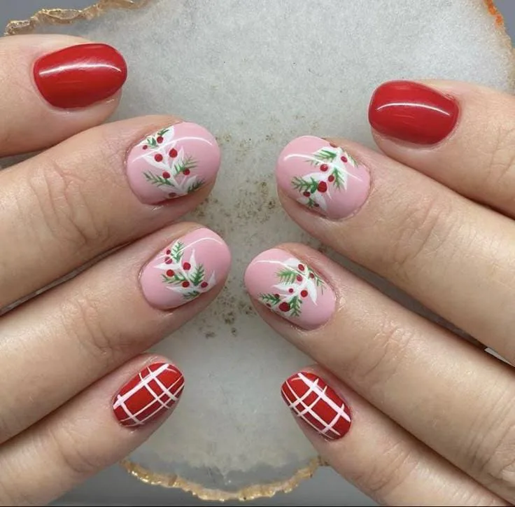 christmas plaid nails 034 8f32dd684e