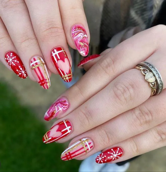 christmas plaid nails 036 a534dbca7f