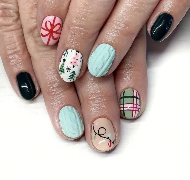 christmas plaid nails 037 92e315c1f3