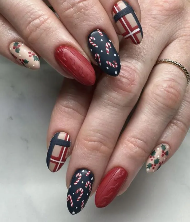 christmas plaid nails 038 c170b5651c