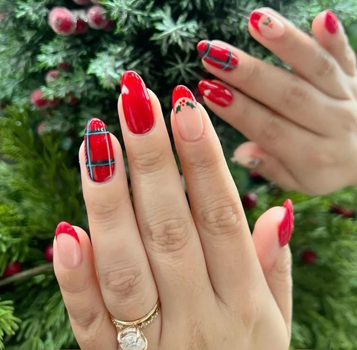 christmas plaid nails 039 39e4f8e4c9