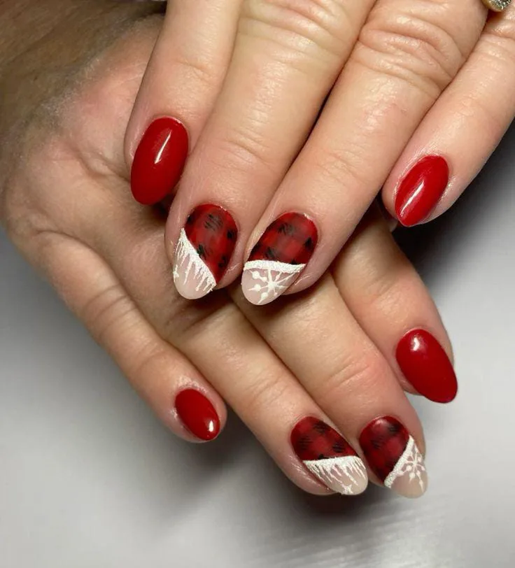 christmas plaid nails 040 a544330205