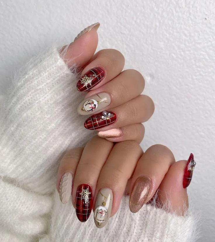 christmas plaid nails 044 33933cd97d