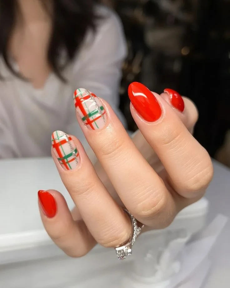 christmas plaid nails 048 66f82cfddc
