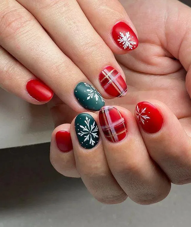 christmas plaid nails 050 0c9f936b13