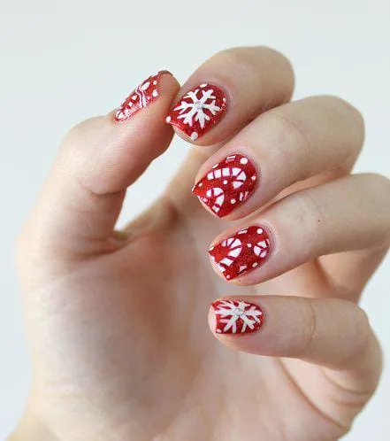 christmas snowflake nails 002 aec8517950