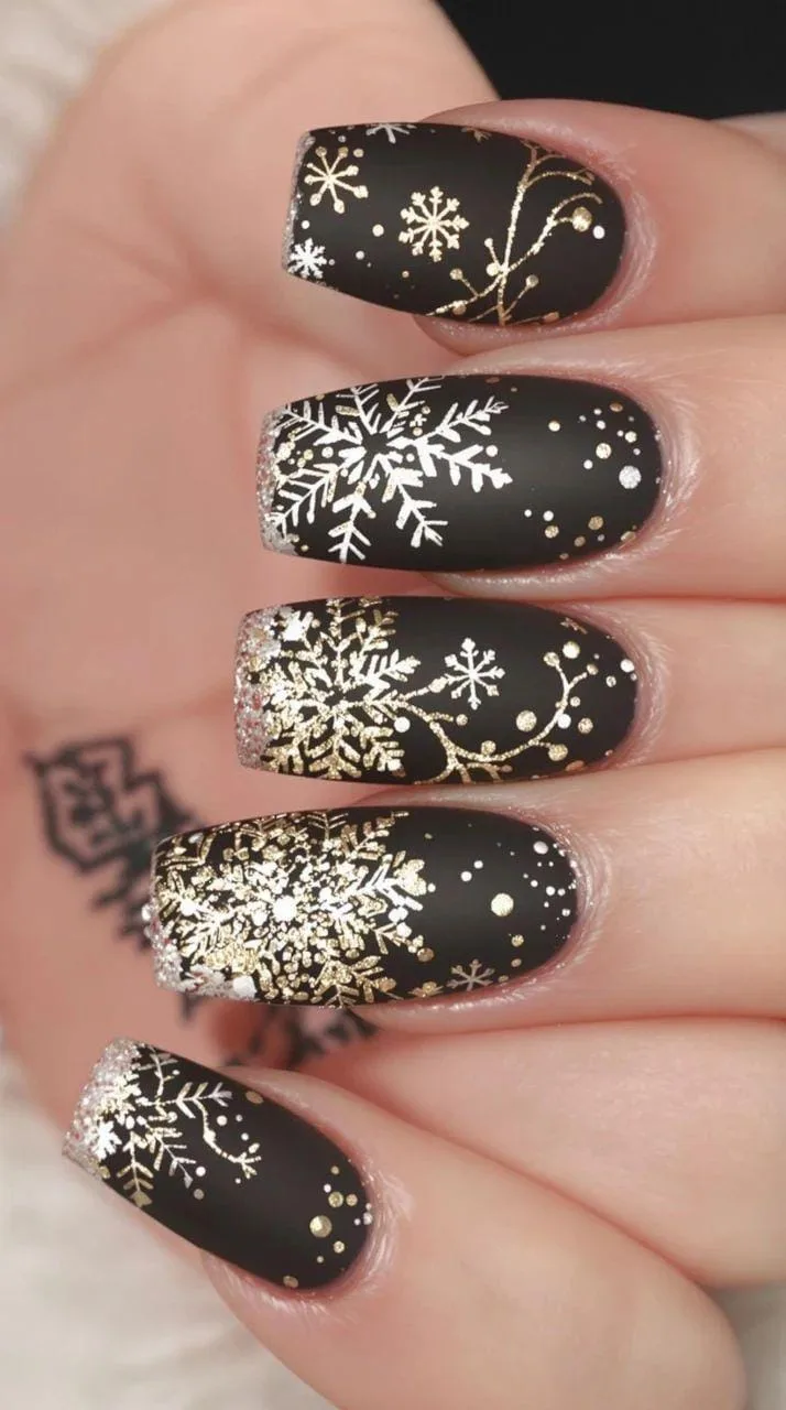 christmas snowflake nails 027 cd6cac3899